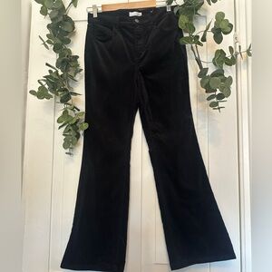 LOFT Black Velvet Slim Flare Pants, 10P